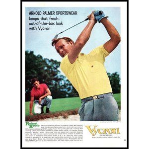 1963 Robert Bruce Arnold Palmer Sportswear Vintage Print Ad Golf Swing Wall Art